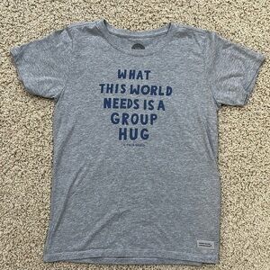 Life is Good | Crusher Tee • Group Hug • Gray • Small